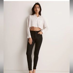 Madewell 10” high rise skinny skinny size 25 in black frost